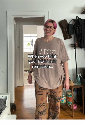 Me thinking I’m in remission when I do my IV fluids the night before and don’t overdo it and the weather is just right and my hormones are just right and I ate the right thing and did everything perfect. 🤪😭 such a tease! Too bad I always still have all my other symptoms… it’s only ever my heart rate that gets better. Shmh. ***And no, POTS is not just high heart rate. But, my typical resting heart rate is 100bpm. So, if my standing heart rate is 80bpm, I’m thinking I’m in the clear! But, if you