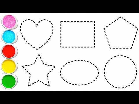 Learn Shapes Drawing and Colouring for Toddlers | Easy Shapes for Kids | Preschool Learning 🎨🎉
