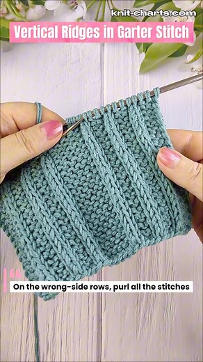 Vertical Ridges in Garter Stitch #verticalridges #knittingpattern #garterstitch #handmade | Free Knitting Patterns