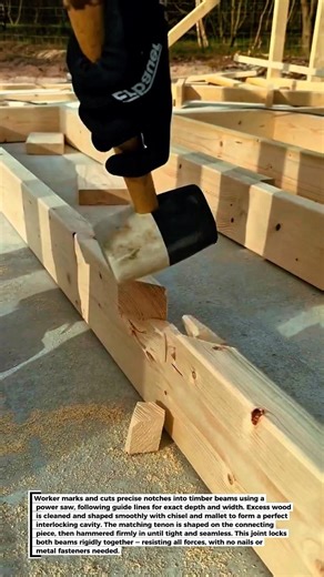 Timber Notch & Tenon Joint | Precision Fit & Strong Connection