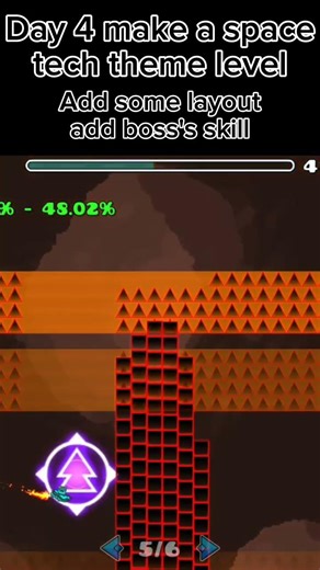 Day 4 making theme space war level #shorts #gdupdate #geometrydash