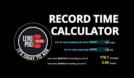 This Free Record Time Calculator Figures the Exact Amount of Footage You Can Fit on Your Memory Card