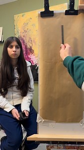 45 minutes of stillness from a 16-year-old with a phone in her hand. I’ll take it. This was a test run — we set a timer, grabbed my tools, worked until the alarm went off. She didn’t scroll much. She actually loved it. So we’re both excited for sitting 2 — and next time I promise I’m repositioning myself so I’m not blocking half the shot ! Lessons learned. Save & share this if you want to see where it goes. . . . #portraitart #drawingfromlife #portraitsketch #artistlife #learntopaint | Rosso Eme