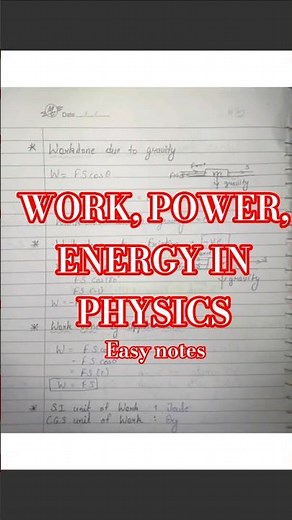 Work , Energy and Power Explained Simply | Physics Concepts for Competitive Exams & School Students