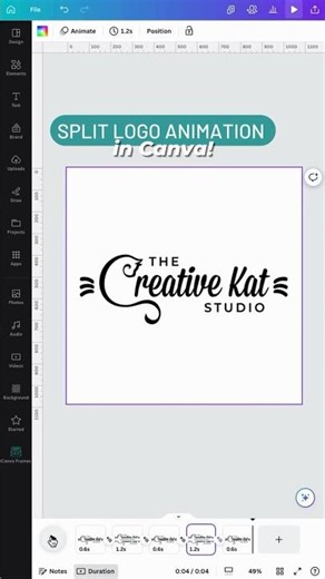 😱Try this split logo animation in Canva!