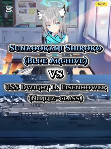 Sunaookami Shiroko(Blue Archive) vs USS Dwight D. Eisenhower(CVN-69)