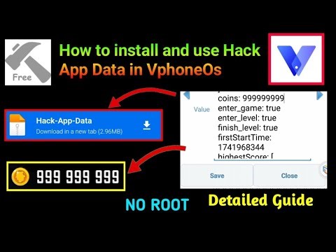 How to install and use Hack App Data in VphoneOs || No Root