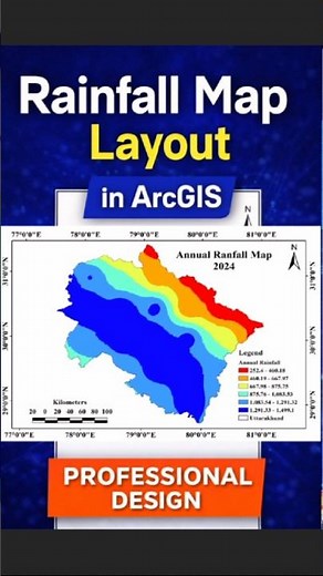 Rainfall Map Layout in ArcGIS #shorts