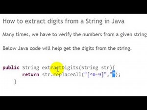 How to extract digits from String in Java