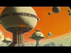 Space Colonies, 70s Retrofuturism. (AI)