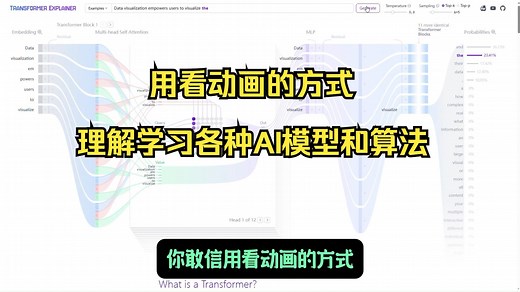 用看动画的方式学习各种AI模型和算法！还不知道这个工具的人有难啦！