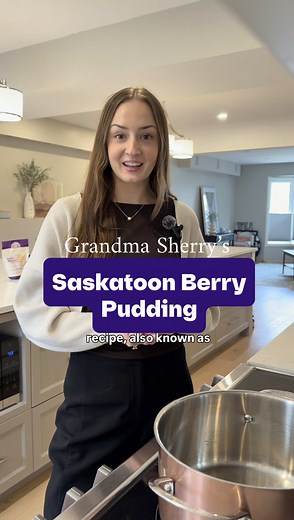 Saskatoon Pudding Recipe from Grandma Sherry