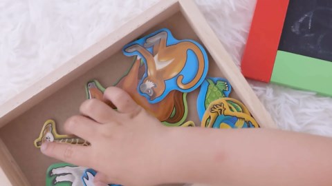 Melissa & Doug Wooden Animal Magnets Set (20 Pieces) – Farm, Zoo & Pet Fridge Magnets in Storage Box – Montessori Preschool Learning Toys for Toddlers & Kids Ages 2+ - FSC-Certified