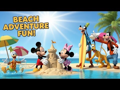 Mickey Mouse Beach Adventure | Fun Day at the Seaside with Friends | Kids Cartoon Story