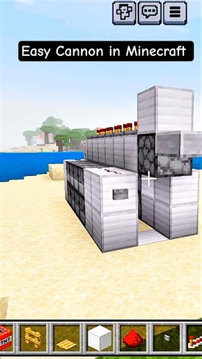 MINECRAFT : How to Make EASY Cannon in Minecraft 🔥 | Working TNT Cannon Tutorial#minecraft #gaming
