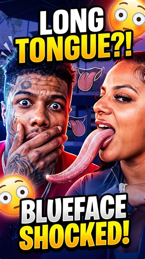 Blueface Reacts After KKVSH Shows Her Long Tongue 😳