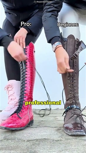 two girls challenge to tie shoes lace