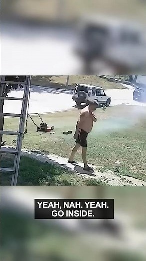 Lawn Mower Turns Into Explosive Device!