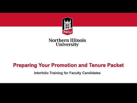NIU Interfolio Faculty Candidate Training