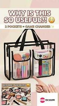 This Transparent Makeup Bag is GENIUS 😍✨