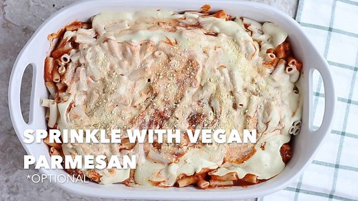 Vegan Baked Ziti, with cashew cheese. Easy and tasty weeknight meal! ______________________ Find the full RECIPE here------- > https://www.noracooks.com/vegan-baked-ziti/ | Nora Cooks