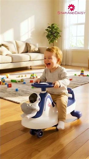 StarAndDaisy NASA Space Swing Car 🚀 | 360° Rotating Steering | Best Ride-On Toy for Kids