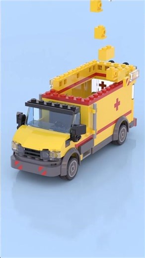 LEGO City Ambulance 🧱🚨 Mini Heroes Roll Out! 💥 #legobuild #legoshorts #legomoc #legoanimation