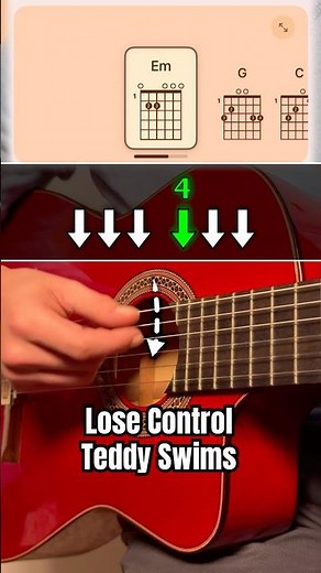 Teddy Swims - Lose Control easy guitar tutorial for beginners