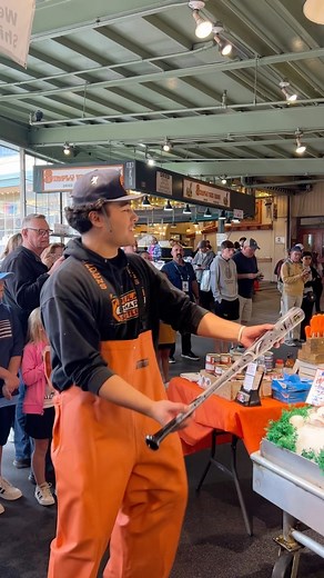 Victus Sports on Instagram: "Now that’s a good Catch! Fish Bats are at @pikeplacefish #Seattle #FishMarket #ASG #PikePlace #allstar"