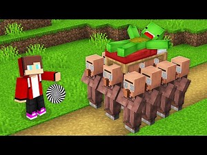 How JJ and Mikey HYPNOTIZED Villagers in Minecraft (Maizen)