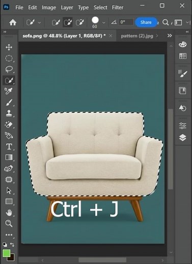 How to Add Pattern on Sofa in Photoshop | Step-by-Step Tutorial #shorts