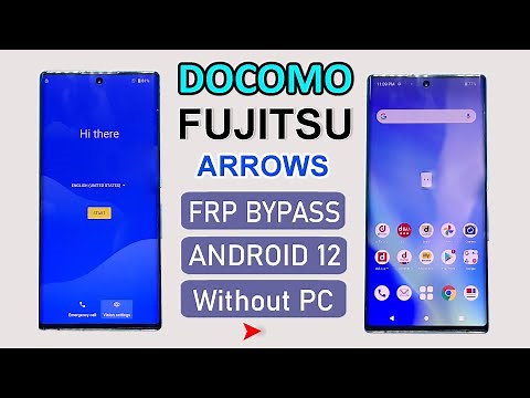 Docomo/ Arrows/ Fujitsu Frp Bypass/Remove Google Account Android 12 Without Pc | 100% Working |