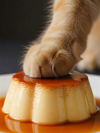 Indulge in Flan with ASMR Sounds and Cat Cuteness