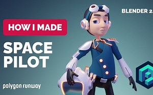 blender 卡通飞行员，很详细的卡通教程