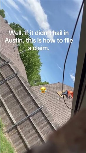 Hailstorm missed your house? No problem… some people will create their own ‘storm damage. 😂