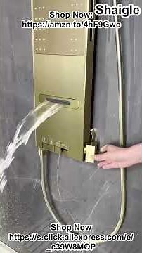 Wall Mounted Waterfall Rainfall Shower System with Temperature Display & Luxury Spa Experience