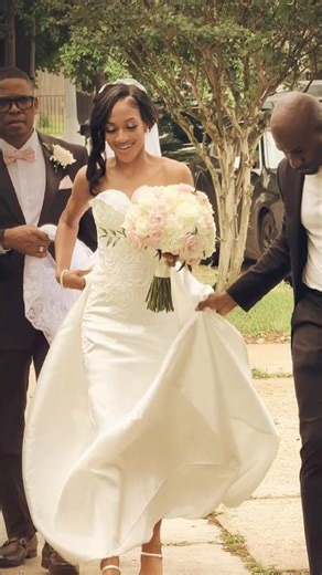 here comes the bride ✨ #love #spring #wedding #content #bts