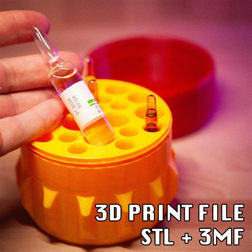 Ampoule Organizer 3D Print File – 3MF for Bambu Studio   STL Vial Holder (21 Slot Storage) - Etsy UK