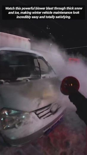 Using A Professional Grade Blower For Fast Snow Removal