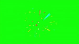 Download Exploding Fireworks Burst Effect on Green Screen Chroma Key Background, Celebration Animation for free