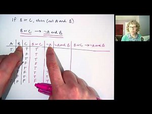 Math 105 Video 1.7b Truth Table Example for a complicated Statement (1.1 in Edition 1)