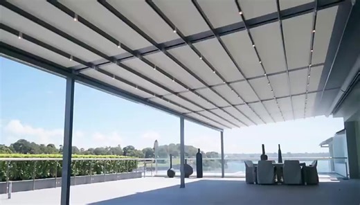 Modern Outdoor Patio Canopy Pvc Waterproof Roof Cover Retractable Pergola