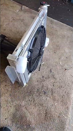 ALLOYWORKS ALUMINUM RADIATOR. EARLY FIRST GEN CAMARO going in the 73 Chevy Nova