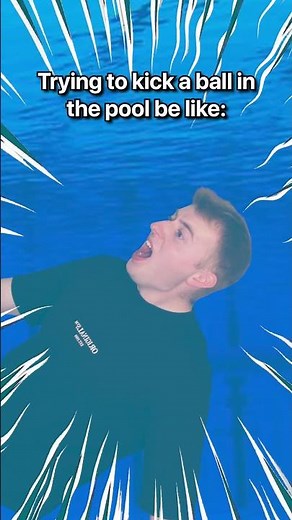 When you try to kick a ball in the pool #Shorts