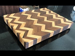 Chevron Cutting Board (Walnut and Maple Hardwood)