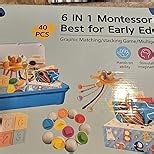 Baby Toys 6-12 Months,Montessori Toys for 6-9-12 Month old,6-in-1 Sensory Toys Stacking Cups Building Blocks,Teething Pull String,Tissue Box Toys for Babies 6-9-12,18-24 Months,1-3 Year old Baby Gifts