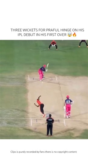 THREE WICKETS FOR PRAFUL HINGE ON HIS IPL DEBUT IN HIS FIRST OVER 🤯🔥 #prafulhinge