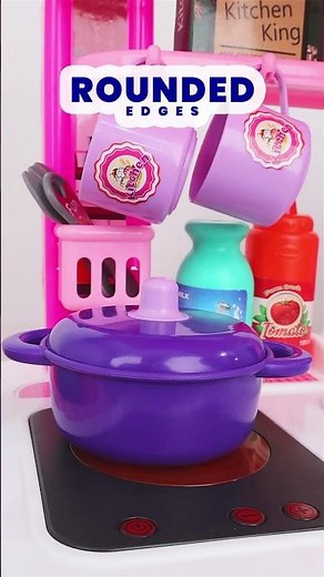 Chanak Kitchen Set Trolley for Kids | 3-in-1 Kitchen Suitcase Play Set on Wheels
