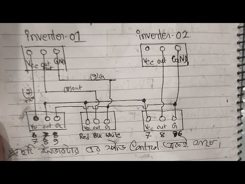 Two inverters can be controlled from one location or from three location with 3 potentiometer in Mc