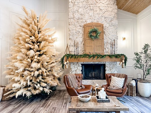 43K views · 444 reactions | WHO LOVES Christmas ? How I decorated my house to look like a Pottery Barn catalog!!! Took be about 3 hours. I still need about 30 more pieces of pampas grass 臘‍♀️ Christmas launch Friday 10 am est !!! App: drop the walls Boutique | Drop the Walls Boutique | Facebook